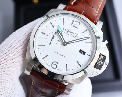 Panerai Luminor Marina 316L Steel Mechanical Movement White Watch